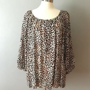 Animal Print Top - 1X